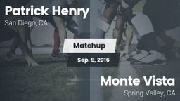 Matchup: Henry  vs. Monte Vista  2016