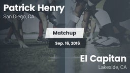 Matchup: Henry  vs. El Capitan  2016