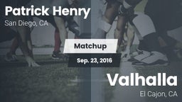 Matchup: Henry  vs. Valhalla  2016