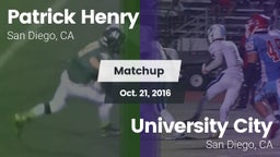 Matchup: Henry  vs. University City  2016