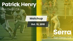 Matchup: Henry  vs. Serra  2018