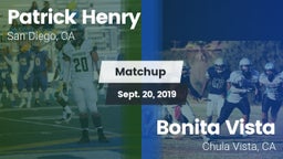 Matchup: Henry  vs. Bonita Vista  2019