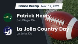 Recap: Patrick Henry  vs. La Jolla Country Day  2021