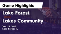 Lake Forest  vs Lakes Community  Game Highlights - Jan. 14, 2020