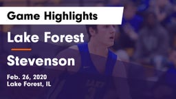 Lake Forest  vs Stevenson  Game Highlights - Feb. 26, 2020