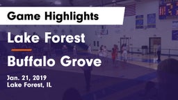 Lake Forest  vs Buffalo Grove  Game Highlights - Jan. 21, 2019