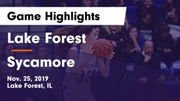 Lake Forest  vs Sycamore  Game Highlights - Nov. 25, 2019