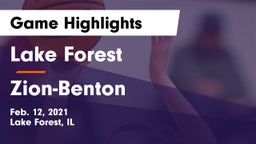 Lake Forest  vs Zion-Benton  Game Highlights - Feb. 12, 2021