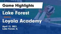 Lake Forest  vs Loyola Academy  Game Highlights - April 12, 2021