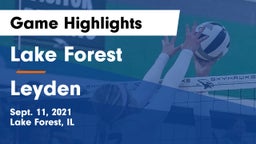 Lake Forest  vs Leyden  Game Highlights - Sept. 11, 2021