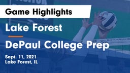 Lake Forest  vs DePaul College Prep  Game Highlights - Sept. 11, 2021