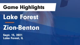 Lake Forest  vs Zion-Benton  Game Highlights - Sept. 15, 2021