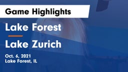 Lake Forest  vs Lake Zurich  Game Highlights - Oct. 6, 2021