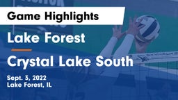 Lake Forest  vs Crystal Lake South  Game Highlights - Sept. 3, 2022