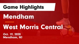 Mendham  vs West Morris Central  Game Highlights - Oct. 19, 2020