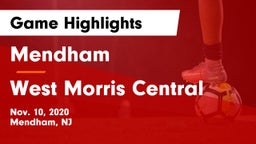 Mendham  vs West Morris Central  Game Highlights - Nov. 10, 2020