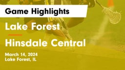 Lake Forest  vs Hinsdale Central  Game Highlights - March 14, 2024