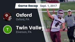 Recap: Oxford  vs. Twin Valley  2017