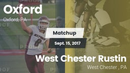 Matchup: Oxford  vs. West Chester Rustin  2017