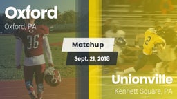 Matchup: Oxford  vs. Unionville  2018