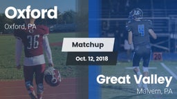 Matchup: Oxford  vs. Great Valley  2018