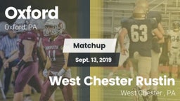 Matchup: Oxford  vs. West Chester Rustin  2019