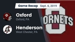 Recap: Oxford  vs. Henderson  2019
