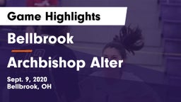 Bellbrook  vs Archbishop Alter  Game Highlights - Sept. 9, 2020