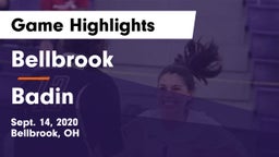 Bellbrook  vs Badin  Game Highlights - Sept. 14, 2020
