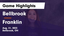 Bellbrook  vs Franklin  Game Highlights - Aug. 31, 2023