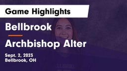 Bellbrook  vs Archbishop Alter  Game Highlights - Sept. 2, 2023