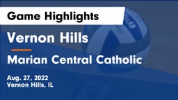 Vernon Hills  vs Marian Central Catholic  Game Highlights - Aug. 27, 2022