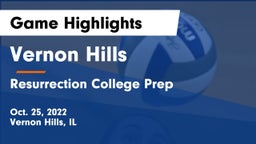 Vernon Hills  vs Resurrection College Prep  Game Highlights - Oct. 25, 2022