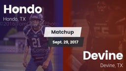 Matchup: Hondo  vs. Devine  2017