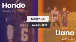 Matchup: Hondo  vs. Llano  2018