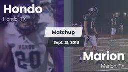 Matchup: Hondo  vs. Marion  2018