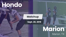 Matchup: Hondo  vs. Marion  2019
