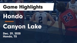 Hondo  vs Canyon Lake  Game Highlights - Dec. 29, 2020
