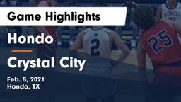 Hondo  vs Crystal City  Game Highlights - Feb. 5, 2021