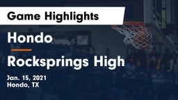 Hondo  vs Rocksprings High Game Highlights - Jan. 15, 2021