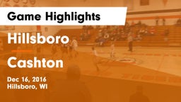 Hillsboro  vs Cashton  Game Highlights - Dec 16, 2016