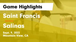 Saint Francis  vs Salinas   Game Highlights - Sept. 9, 2022