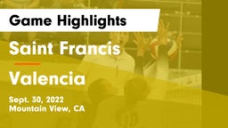 Saint Francis  vs Valencia  Game Highlights - Sept. 30, 2022