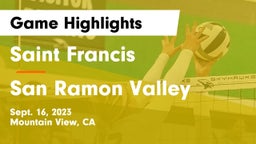 Saint Francis  vs San Ramon Valley  Game Highlights - Sept. 16, 2023