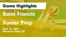 Saint Francis  vs Xavier Prep  Game Highlights - Sept. 23, 2023