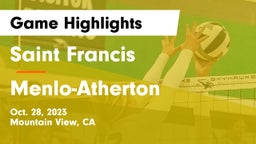 Saint Francis  vs Menlo-Atherton  Game Highlights - Oct. 28, 2023