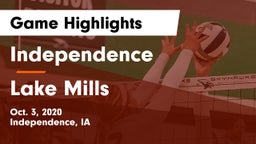 Independence  vs Lake Mills  Game Highlights - Oct. 3, 2020