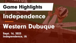 Independence  vs Western Dubuque  Game Highlights - Sept. 16, 2023
