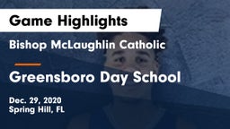 Bishop McLaughlin Catholic  vs Greensboro Day School Game Highlights - Dec. 29, 2020