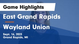 East Grand Rapids  vs Wayland Union  Game Highlights - Sept. 16, 2023